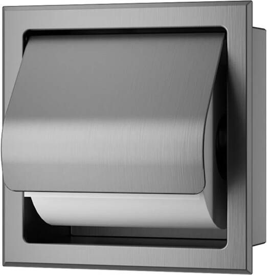 Boss & Wessing Toiletrolhouder Inbouw BWS Milan Met Klep Gunmetal - Foto 2