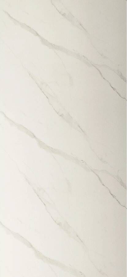 Isodeco Wandpaneel Calacatta Statuario 122x260 cm Waterbestendig Hoogglans Wit