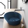 By Goof Waskom Mees Design Opbouw Wastafel Rond 42 cm Mat Blauw - Thumbnail 2