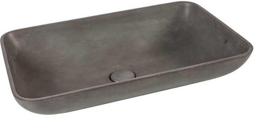 Cipi Waskom Beton Vasca 56.5x37x12 cm Rechthoek Beton Grijs