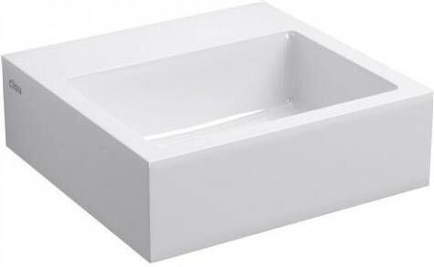 Clou Flush 1 Toiletfontein Met Voorbewerkt Kraangat En Plug Wit Mineral Marmer 28x27x9 cm