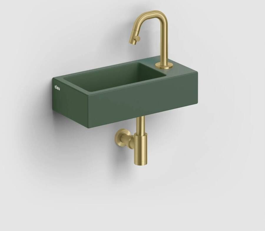 Clou Kaldur fonteinkraan korte uitloop rechts goud gebors. PVD CL 06.05.004.82.R