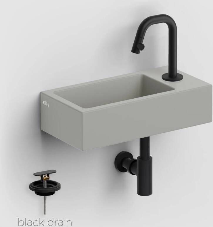 Clou Fonteinset Flush 3 Incl. Toebehoren 9x36 Cm Mat Grijs