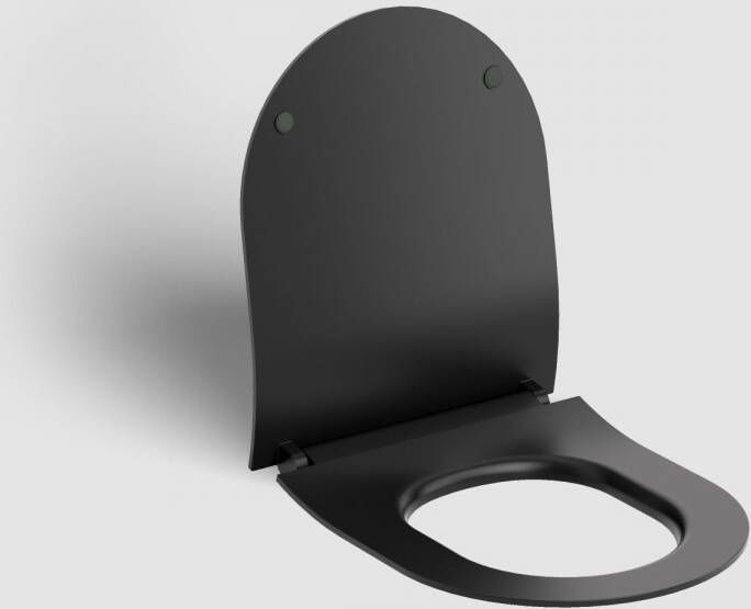 Clou Hammock Dunne Zitting En Deksel Met Soft Closing Systeem en Quick Release Systeem Mat Zwart