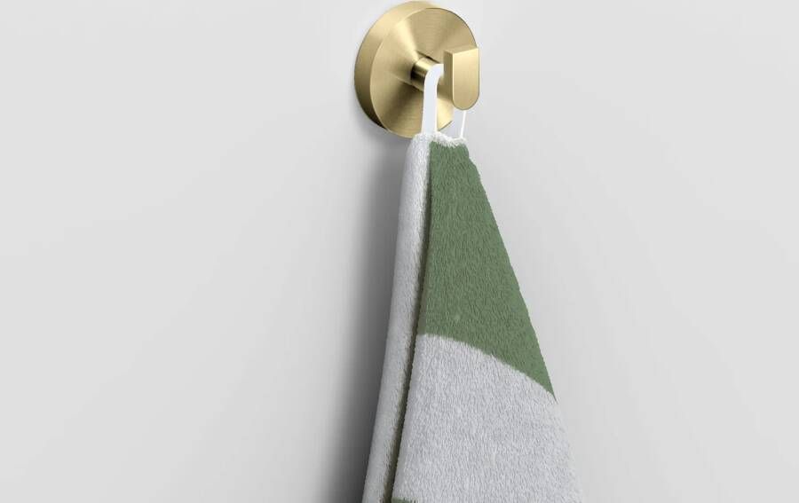 Clou Flat set à 2 kledinghaken goud geborsteld PVD CL 09.02064.82