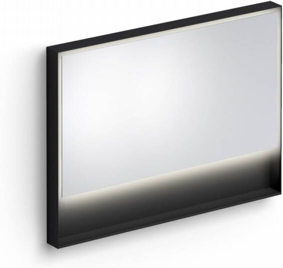 Clou Look At Me Spiegel 2700K LED-Verlichting IP44 Omlijsting In Mat Zwart 110x8x80 cm