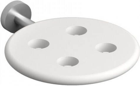 Clou Slim Tandenborstelhouder Voor 4 Stuks RVS Geborsteld En Silicone 10x12.3x2.5 cm