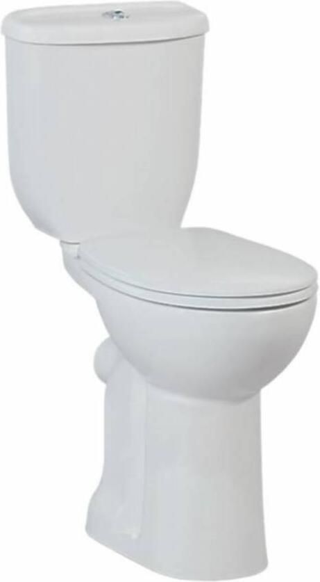 Boss & Wessing Duoblok Toiletpot Staand Verhoogd +8 cm Wit Compleet (PK) - Foto 1