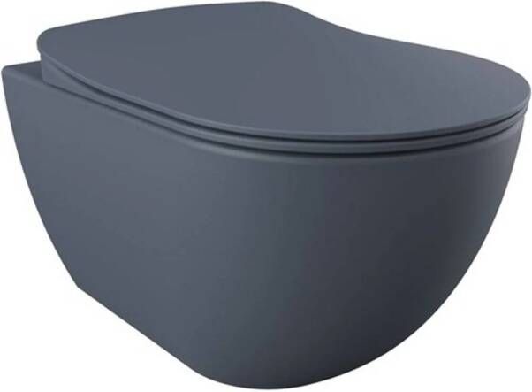Boss & Wessing Wandcloset BWS Freedom Randloos Mat Basalt (Exclusief zitting)