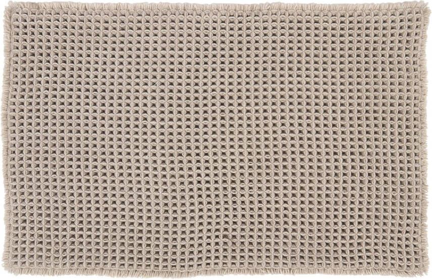 Differnz Wafel Badmat 50 x 80 cm polyester taupe 31.110.07