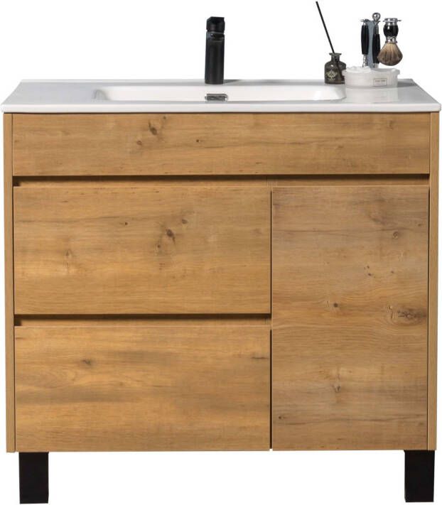 Differnz Badmeubelkastset Sofi 80 Licht Eiken