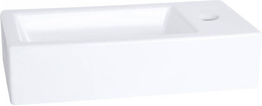 Differnz Force Fontein 40x22x11.5cm 1 kraangat Rechthoek Keramiek Wit 38.005.31 - Foto 4