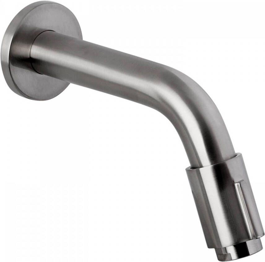 Differnz Mix & Match wand fonteinkraan met 14 5 cm uitloop gun metal