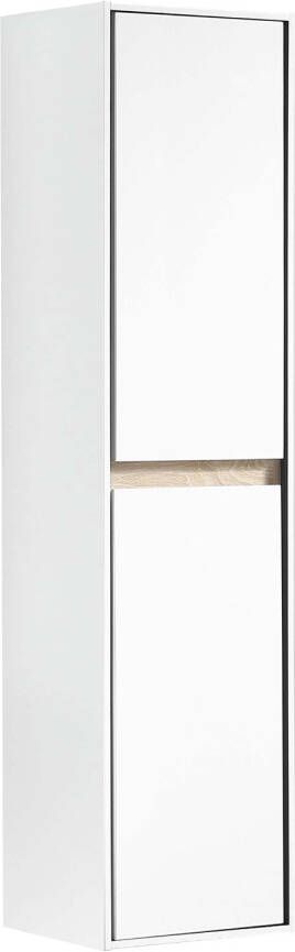 Differnz Providence hoge kast 40x160x30cm FSC MFC board Wit keramiek Wit hoogglans 36.011.58