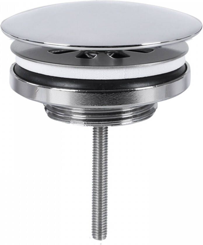 Differnz Wastafel Afvoerplug Always Open Large 10 cm Chroom