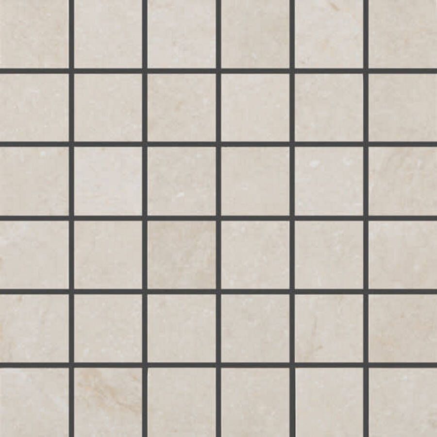 Douglas Jones Marbles Mozaïektegel 30x30cm 9.5mm gerectificeerd porcellanato Cream 1748355