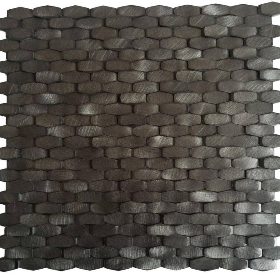 Dune Mozaiek Tegels Halley Hexagon 28.4x30 cm Gunmetal