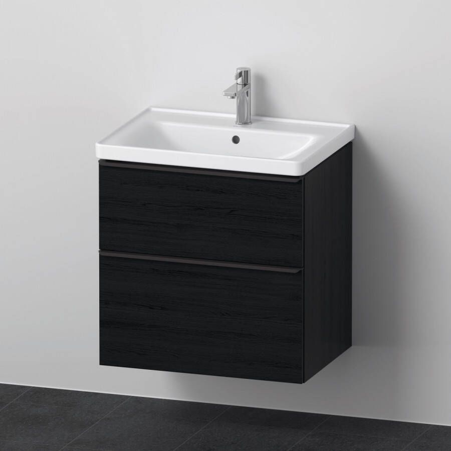Duravit Badkamermeubelset D-Neo Wastafel Keramiek 65x48x62.5 cm Mat Eiken Zwart