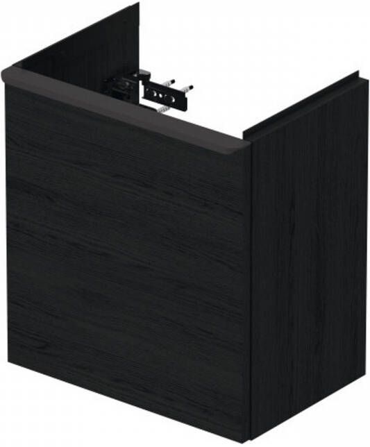 Duravit D-Neo wastafelonderkast 41x44x27.4cm Linksdraaiend 1 deur Eiken (zwart) Mat de4259l1616 - Foto 2