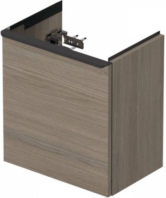 Duravit D-Neo wastafelonderkast 41x44x27.4cm Rechtsdraaiend 1 deur Eiken (terra) Mat de4259r3535 - Foto 2