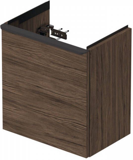 Duravit D-Neo wastafelonderkast 41x44x27.4cm Rechtsdraaiend 1 deur Noten (donker) Mat de4259r2121 - Foto 2