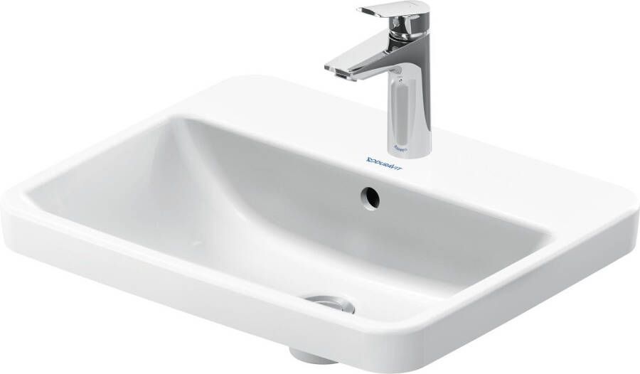 Duravit Inbouwwastafel No.1 Met Kraangat Met Overloop 55x43.5x17.5 cm Hoogglans Wit