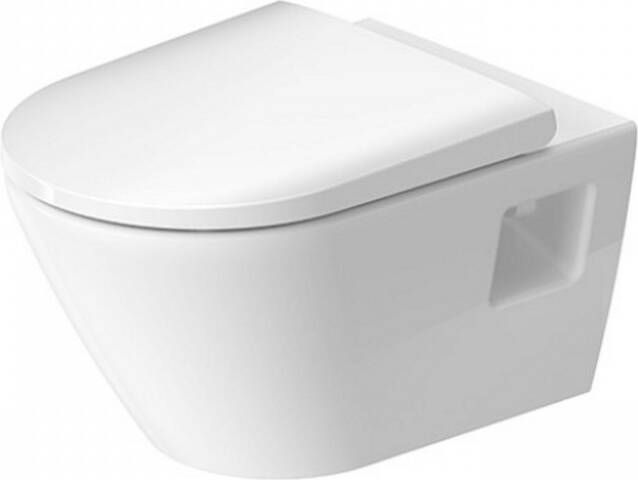 Duravit D Neo hangend diepspoeltoilet Rimless® met WonderGliss 54 x 37 cm wit