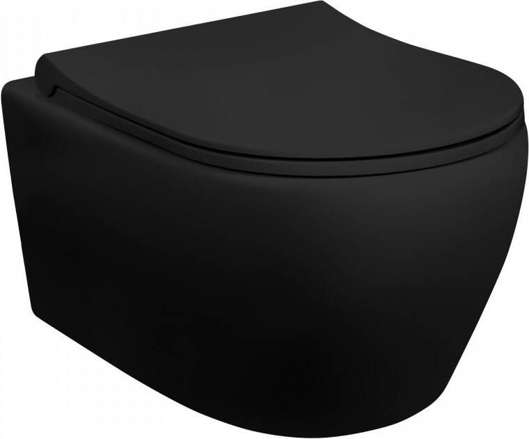 Duravit Wandcloset Boss & Wessing Toon Keramiek Met RVS Sproeier Mat Zwart