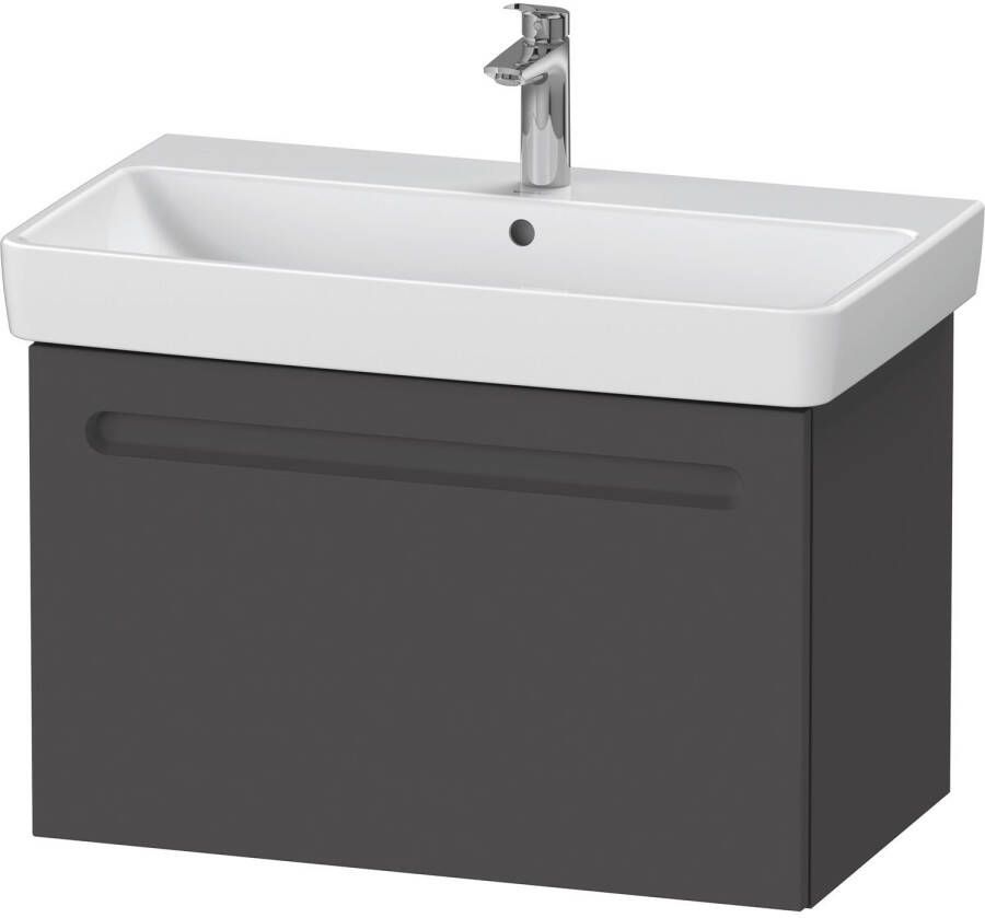 Duravit Wastafelkast No.1 Met 1 Lade 74x42.6x47.8 cm Met Geïntegreerde Greep Mat Grafiet