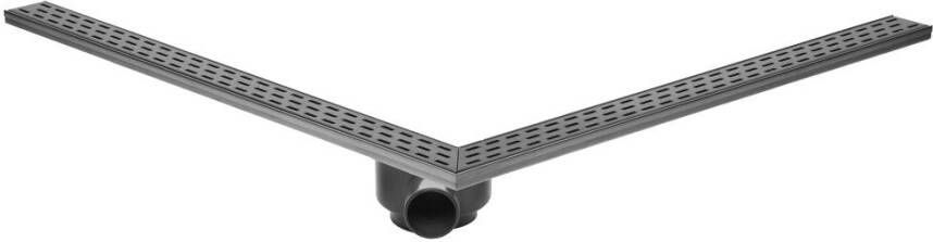 Easy Drain Multi Square hoekdouchegoot 100x100x9.8cm m. zijuitloop 50mm RVS EDMHOEK1000 - Foto 2