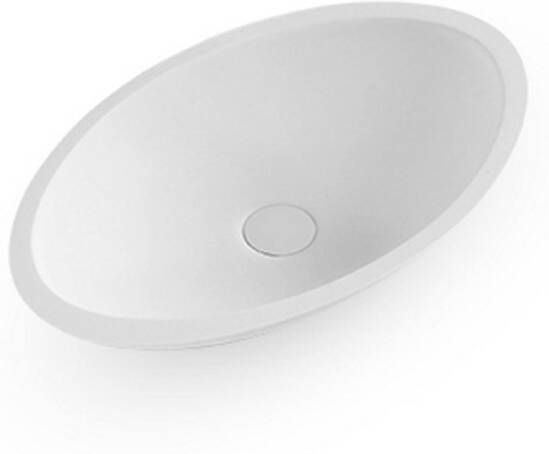 EH Design Waskom Opbouw Biella 590x350x75 mm Solid Surface Mat Wit