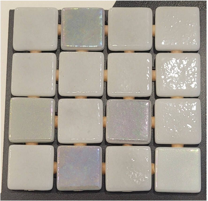 Ezarri Mozaïek FOSFO Collection 2.5x2.5 cm Serpens Glossy Silver Sand