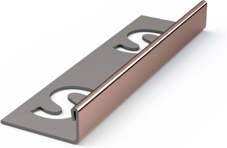 Faktum Tegelprofiel Recht RVS Koper Glans 11 mm 250 cm