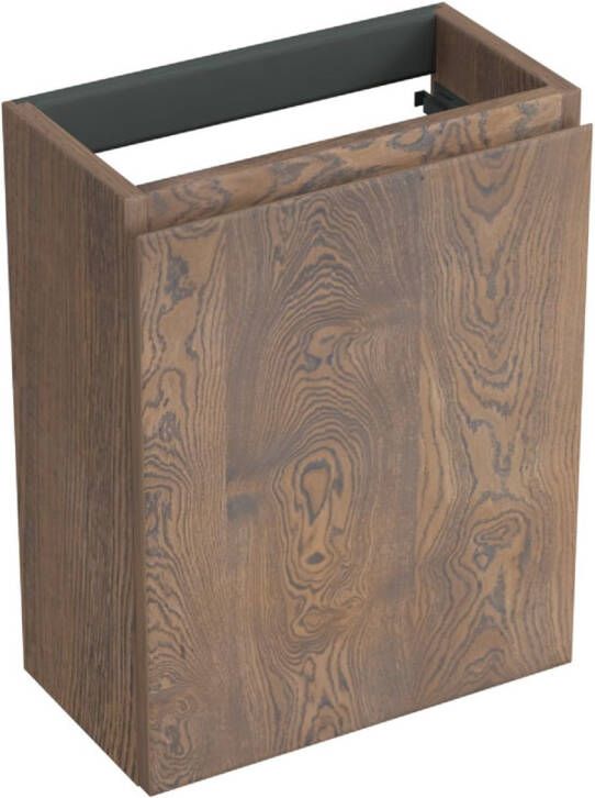 Forzalaqua Thebalux Siena fonteinonderkast 39.5x21.5x50cm 1 draaideur links Massief Eiken Havanna 8005017