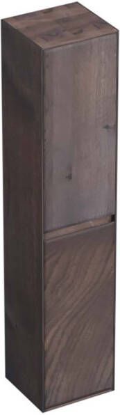 Forzalaqua Reno 2.0 badkamerkast 38x35x180cm Greeploos 2 draaideuren links en rechts met softclose Massief Eiken Charcoal 8072265 - Foto 1