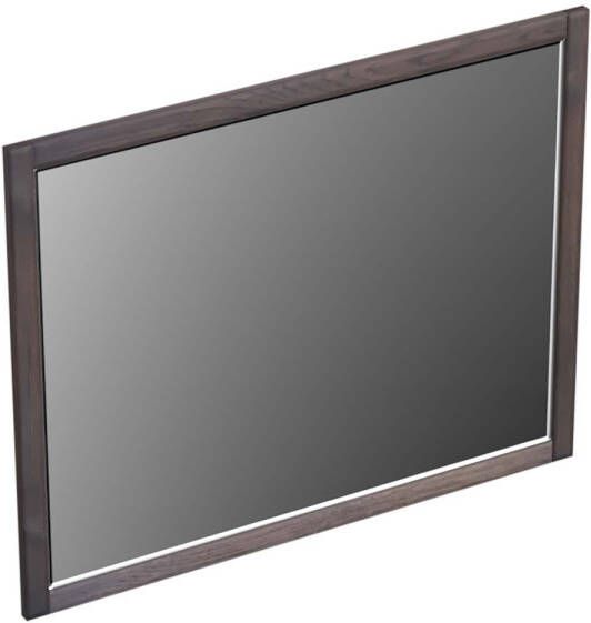 Forzalaqua Gela 2.0 spiegel 100x80cm Rechthoek zonder verlichting met frame Massief Eiken Charcoal 8072175