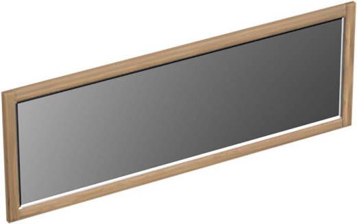 Forzalaqua Gela 2.0 spiegel 140x50cm Rechthoek zonder verlichting met frame Massief Eiken Oyster 8071020