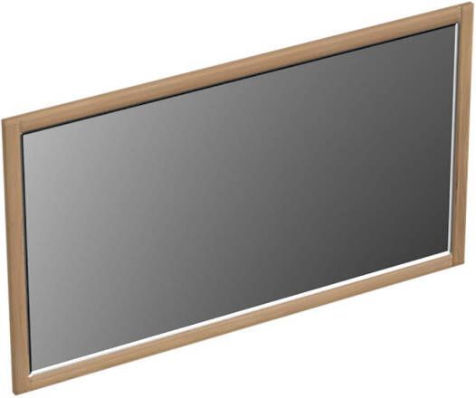 Forzalaqua Gela 2.0 spiegel 140x80cm Rechthoek zonder verlichting met frame Massief Eiken Oyster 8071045