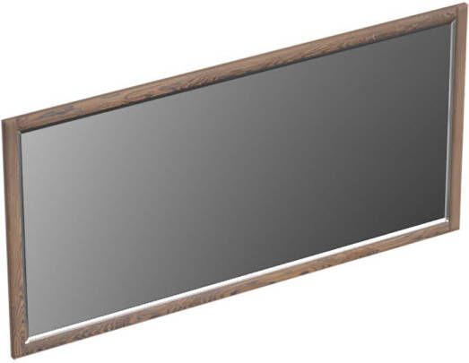 Forzalaqua Gela 2.0 spiegel 160x80cm Rechthoek zonder verlichting met frame Massief Eiken Havanna 8071335