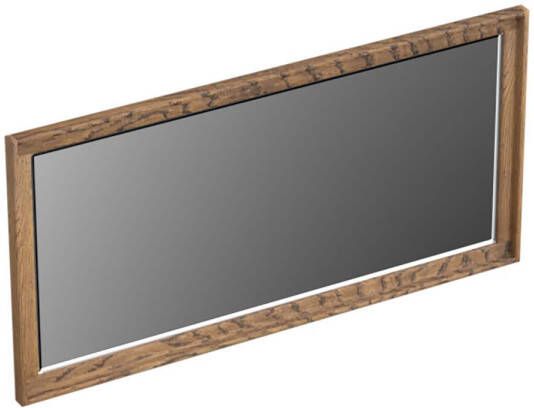Forzalaqua Reno 2.0 spiegel 100x50cm Rechthoek zonder verlichting met frame Massief Eiken Castle Brown 8070865