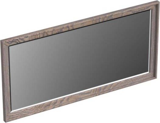 Forzalaqua Reno 2.0 spiegel 100x50cm Rechthoek zonder verlichting met frame Massief Eiken Silver Grey 8071720