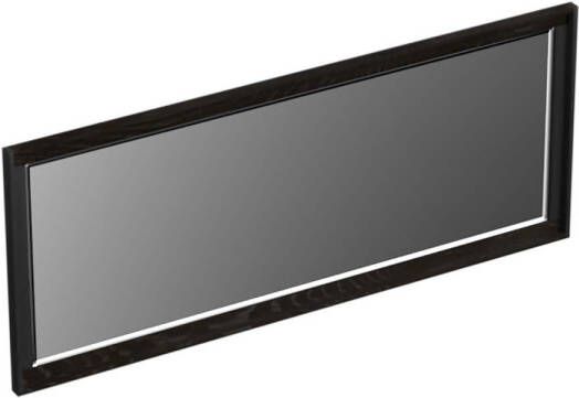 Forzalaqua Reno 2.0 spiegel 120x50cm Rechthoek zonder verlichting met frame Massief Eiken Black oiled 8070290