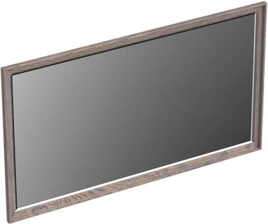 Forzalaqua Reno 2.0 spiegel 140x80cm Rechthoek zonder verlichting met frame Massief Eiken Silver Grey 8071770