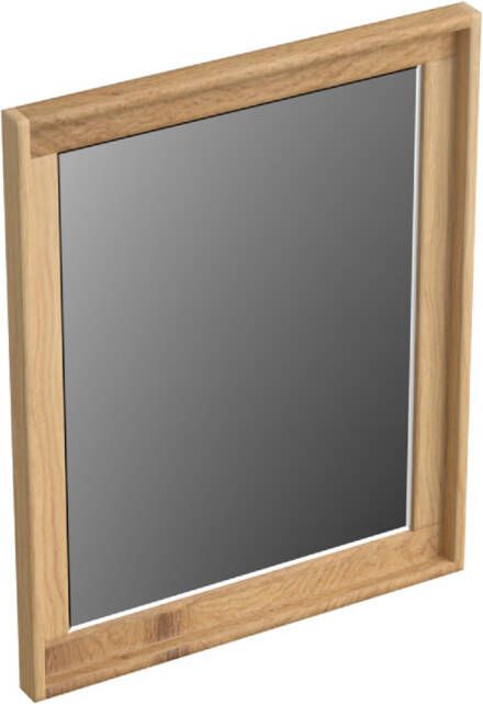 Forzalaqua Reno 2.0 spiegel 40x50cm Rechthoek zonder verlichting met frame Massief Eiken Silver Grey 8071700