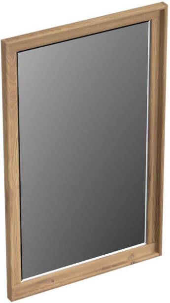 Forzalaqua Reno 2.0 spiegel 50x80cm Rechthoek zonder verlichting met frame Massief Eiken Oyster 8071175