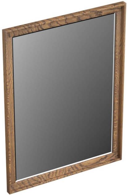 Forzalaqua Reno 2.0 spiegel 59.5x80cm Rechthoek zonder verlichting met frame Massief Eiken Castle Brown 8070895