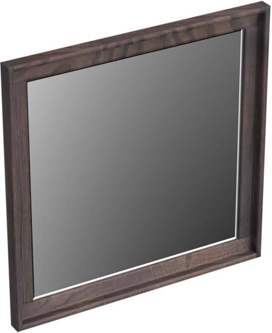 Forzalaqua Reno 2.0 spiegel 50x50cm Vierkant zonder verlichting met frame Massief Eiken Charcoal 8072275