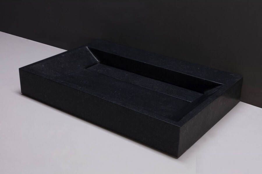 Forzalaqua Wastafel Bellezza Graniet Gezoet Zonder Kraangat 60x40x9 cm