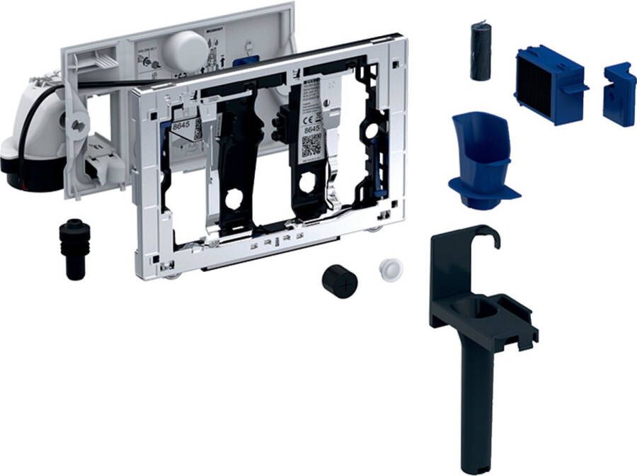 Geberit Module Geurzuivering Duofresh Met Toiletstickhouder Handmatige Activering UP320 Sigma 12 Achterplaat Antracietgrijs of Glanschroom