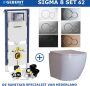 Geberit UP720 Toiletset Compleet | Inbouwreservoir | Sigma 8 Mudo Rimless | Met drukplaat | SET62 - Thumbnail 2